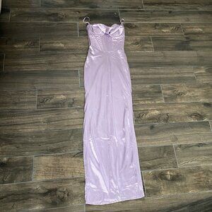 House Of Cb Charmaine Corset Dress Purple Maxi Dress Size XS (161)
